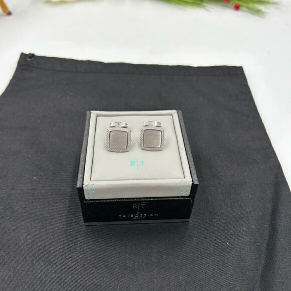 Men’s  Tateossian titanium cufflinks - Picture 3 of 8